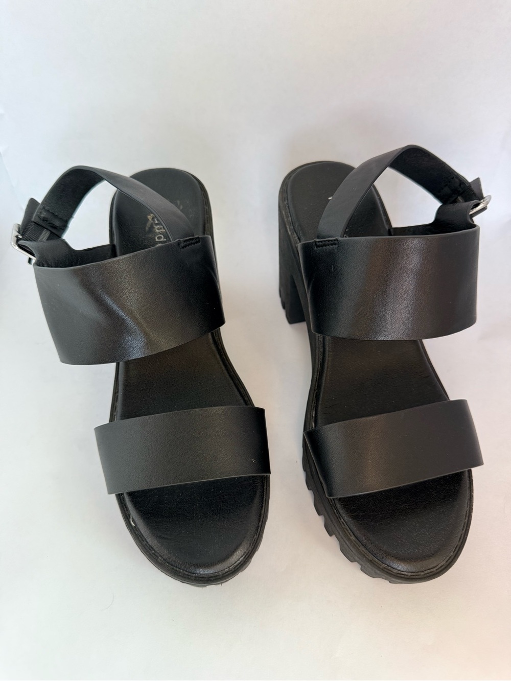 Madden Girl Black Lace-Up Platform Sandal Boots